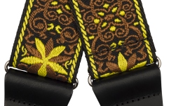 Curea chitară Fender Pasadena Woven Strap Yellow Wallflower 2"