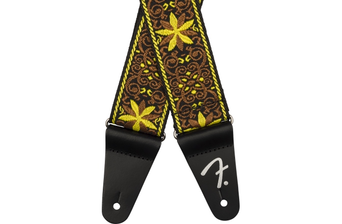 Curea chitară Fender Pasadena Woven Strap Yellow Wallflower 2"