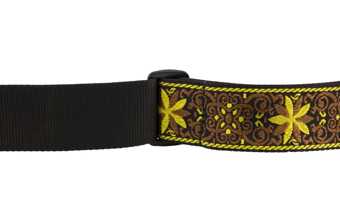 Curea chitară Fender Pasadena Woven Strap Yellow Wallflower 2"