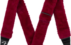 Curea chitară Fender Poodle Plush Strap Red