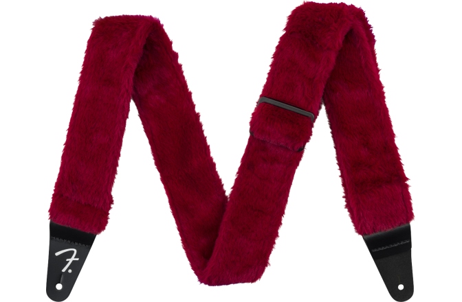 Curea chitară Fender Poodle Plush Strap Red