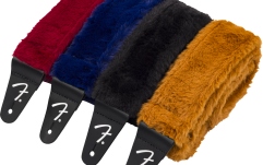 Curea chitară Fender Poodle Plush Strap Red