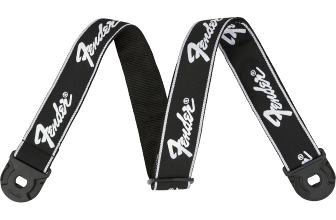 Curea chitară Fender Quick Grip Locking End Strap B/ W Running Logo 2"