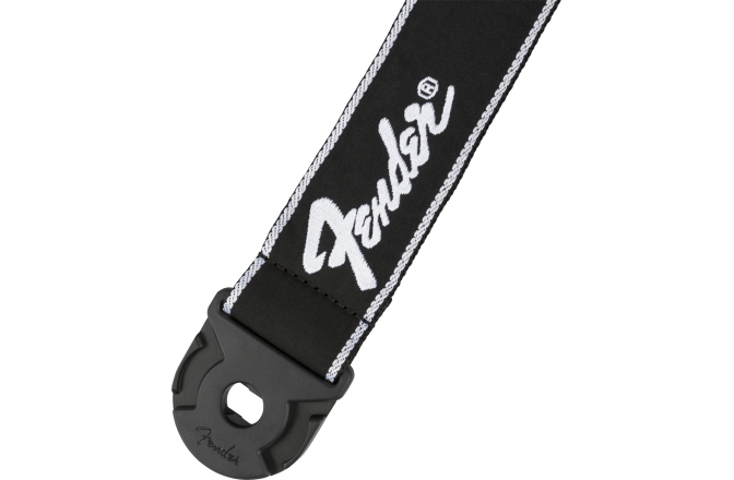 Curea chitară Fender Quick Grip Locking End Strap B/ W Running Logo 2"