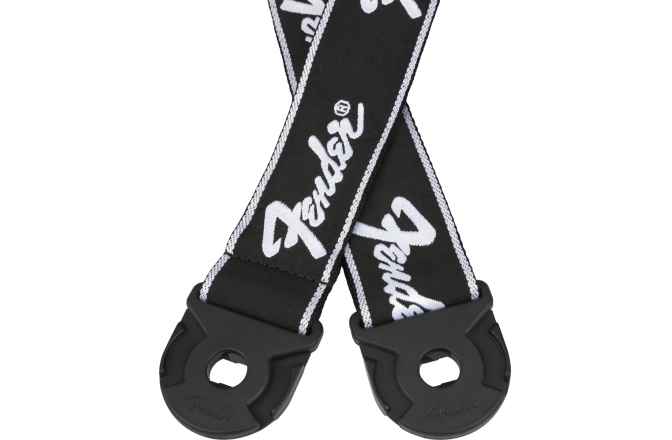 Curea chitară Fender Quick Grip Locking End Strap B/ W Running Logo 2"