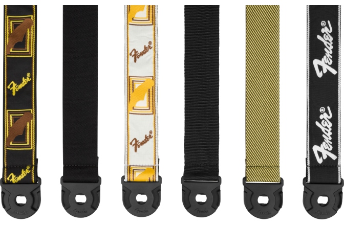 Curea chitară Fender Quick Grip Locking End Strap Black Polypro 2"