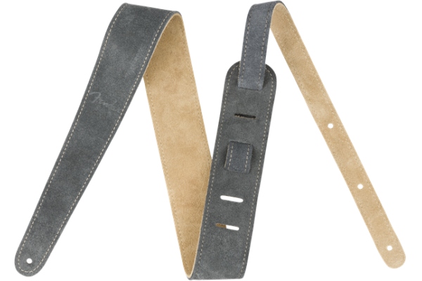 Reversible Suede Strap Gray/Tan 2"