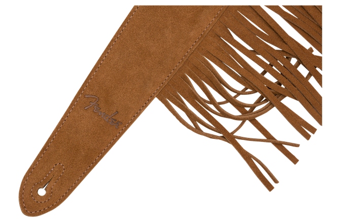 Curea chitară Fender Suede Fringe Strap Brown 2.5''