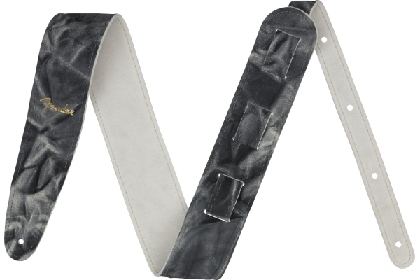 Tie Dye Leather Strap Black 2"