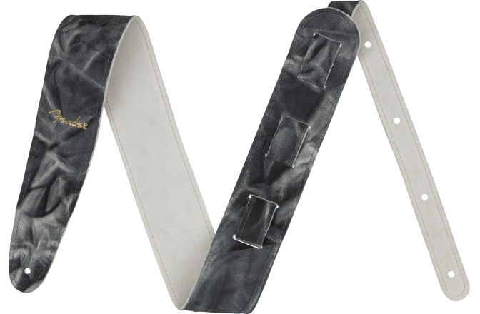 Curea chitară Fender Tie Dye Leather Strap Black 2"