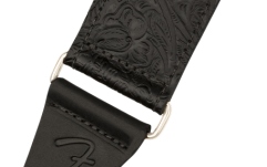 Curea chitară Fender Tooled Leather Guitar Strap Black 2"