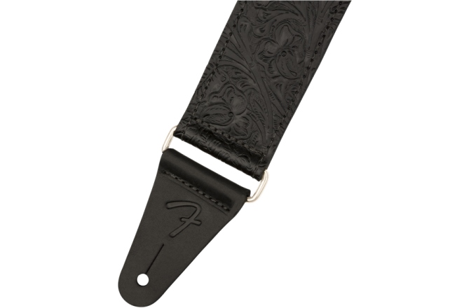 Curea chitară Fender Tooled Leather Guitar Strap Black 2"
