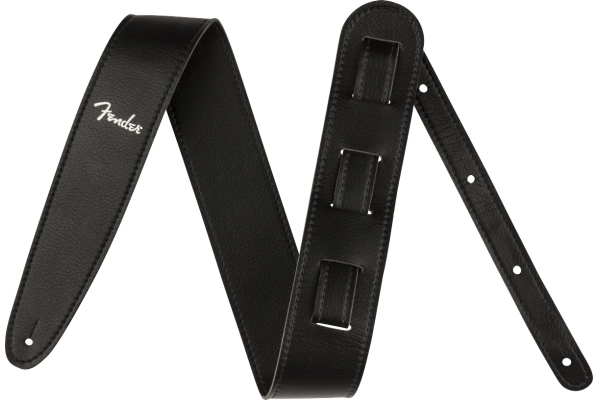 Vegan Leather Strap Black 2.5" Microfiber
