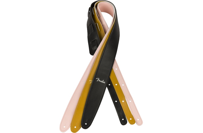 Curea chitară Fender Vegan Leather Strap Black 2.5" Microfiber
