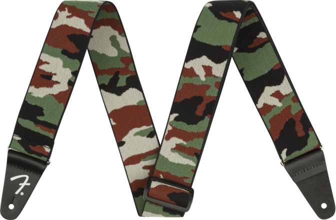 Curea chitară Fender WeighLess Camo Strap Woodland 2"