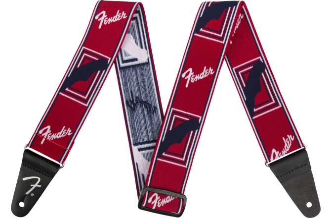 Curea chitară Fender WeighLess Monogram Strap R/W/B 2"
