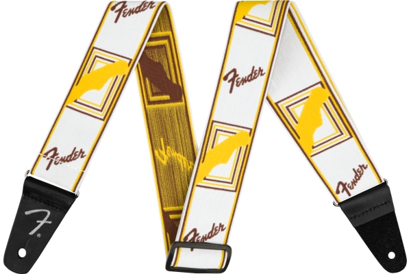 WeighLess Monogram Strap White/Brown/Yellow 2"