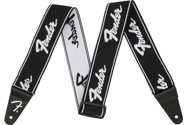 WeighLess Running Logo Strap Black/White 2"
