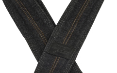Curea chitară Fender x Wrangler Denim Strap Washed Black Stitch