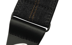 Curea chitară Fender x Wrangler Denim Strap Washed Black Stitch
