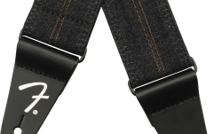 Curea chitară Fender x Wrangler Denim Strap Washed Black Stitch