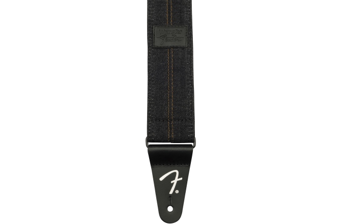Curea chitară Fender x Wrangler Denim Strap Washed Black Stitch