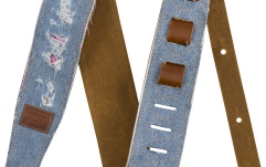 Curea chitară Fender x Wrangler Ripped Denim Indigo