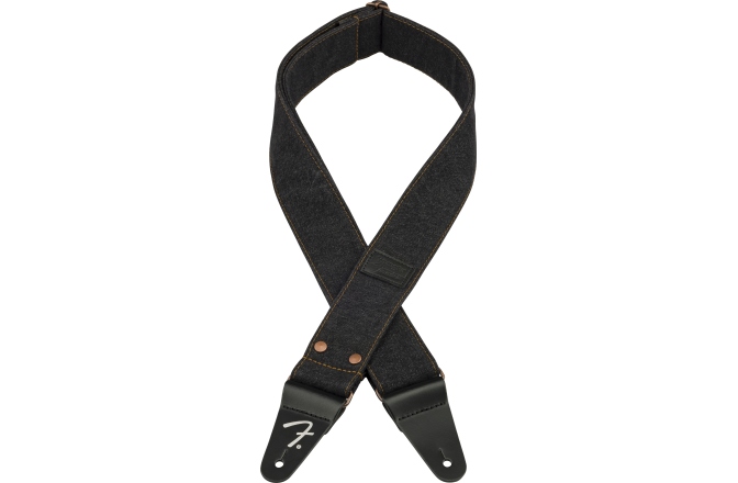 Curea chitară Fender x Wrangler Riveted Denim Strap Black