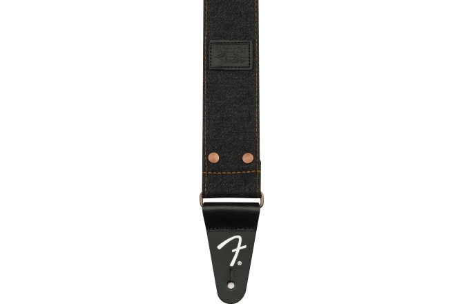Curea chitară Fender x Wrangler Riveted Denim Strap Black