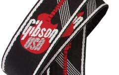 Curea chitară Gibson GG600 Woven Style 2'' Strap w/Gibson Logo Red