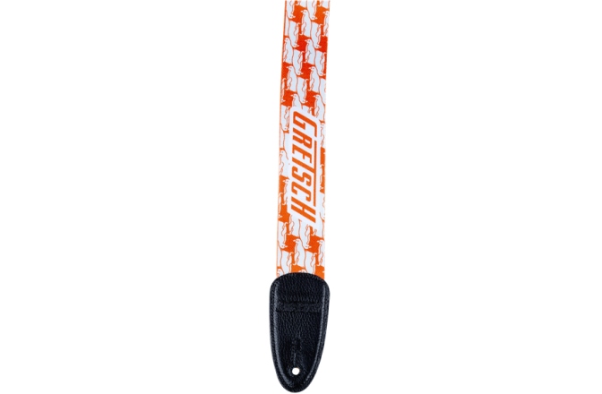 Curea chitară Gretsch Guitars Alternating Orange Penguins Strap White