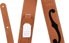 Curea chitară Gretsch Guitars F-Holes Leather Strap Orange and Black 3"