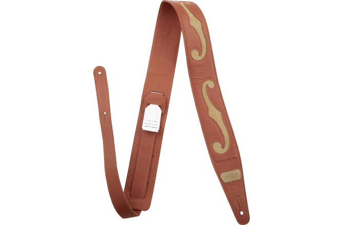 Curea chitară Gretsch Guitars F-Holes Leather Strap Orange and Tan 3"