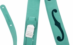 Curea chitară Gretsch Guitars F-Holes Leather Strap Surf Green/ Dark Green Accents 3"