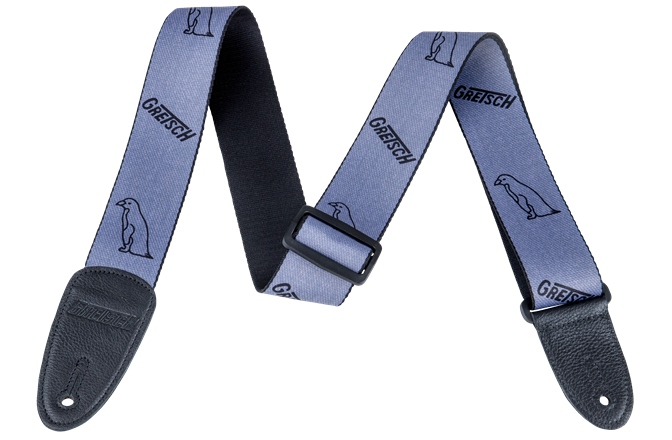 Curea chitară Gretsch Guitars Gray Penguins Strap Black