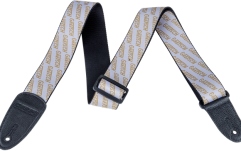 Curea chitară Gretsch Guitars Strap with Gold Logos White