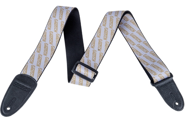 Strap with Gold Logos White Strap with Gold Logos White