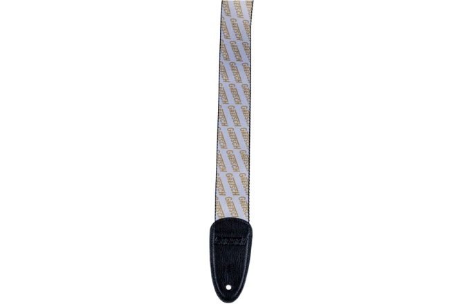Curea chitară Gretsch Guitars Strap with Gold Logos White