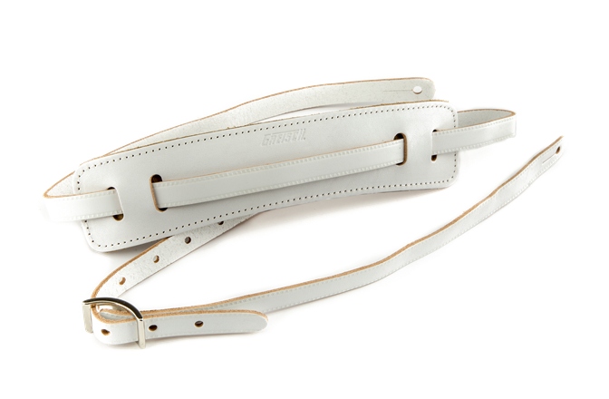 Curea chitară Gretsch Guitars Vintage Leather Guitar Strap Vintage White