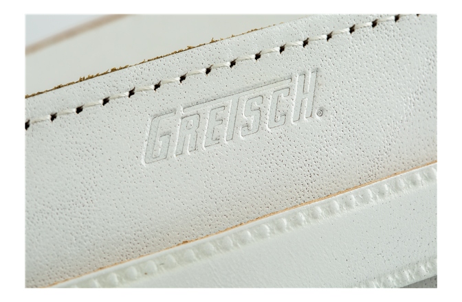 Curea chitară Gretsch Guitars Vintage Leather Guitar Strap Vintage White