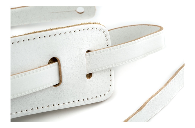 Curea chitară Gretsch Guitars Vintage Leather Guitar Strap Vintage White