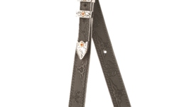 Curea chitară Gretsch Guitars Vintage Tooled Leather Guitar Strap Black