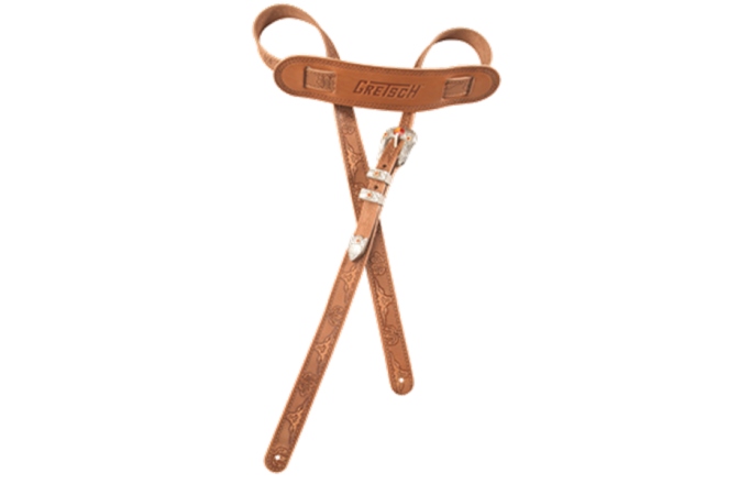 Curea chitară Gretsch Guitars Vintage Tooled Leather Guitar Strap Russet