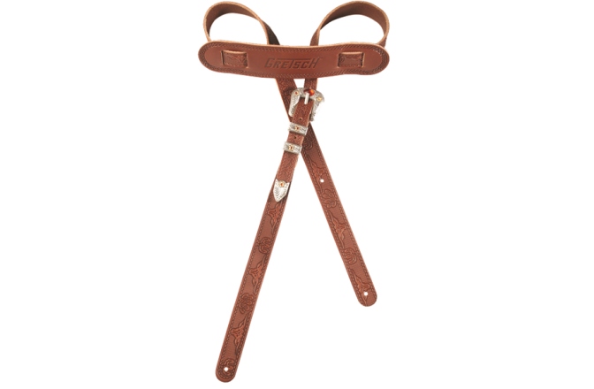 Curea chitară Gretsch Guitars Vintage Tooled Leather Guitar Strap Walnut