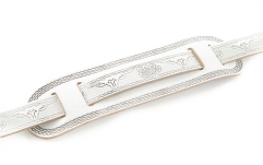 Curea chitară Gretsch Guitars Vintage Tooled Leather Guitar Strap White