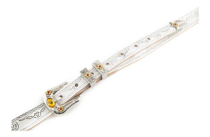 Curea chitară Gretsch Guitars Vintage Tooled Leather Guitar Strap White