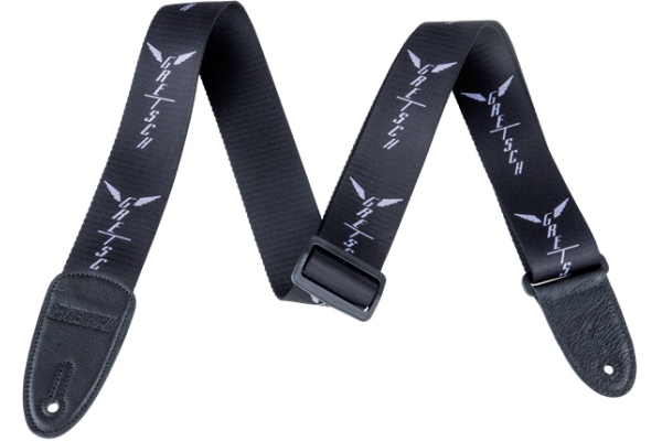 Wing Logo Pattern Strap Black with Gray Logos Wing Logo Pattern Strap Black with Gray Logos