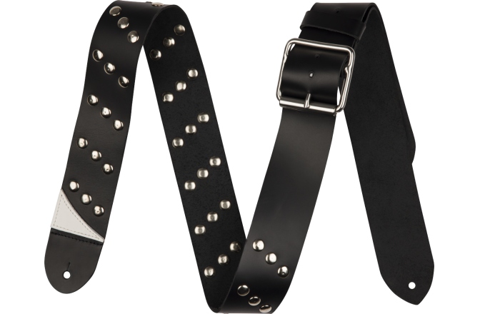 Curea chitară Jackson Diagonal Stud Leather Strap Black 2.5"
