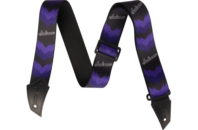 Curea chitară Jackson Double V Pattern Black/ Purple