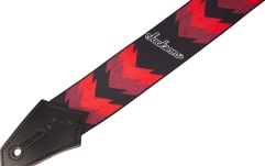 Curea chitară Jackson Double V Pattern Black/ Red